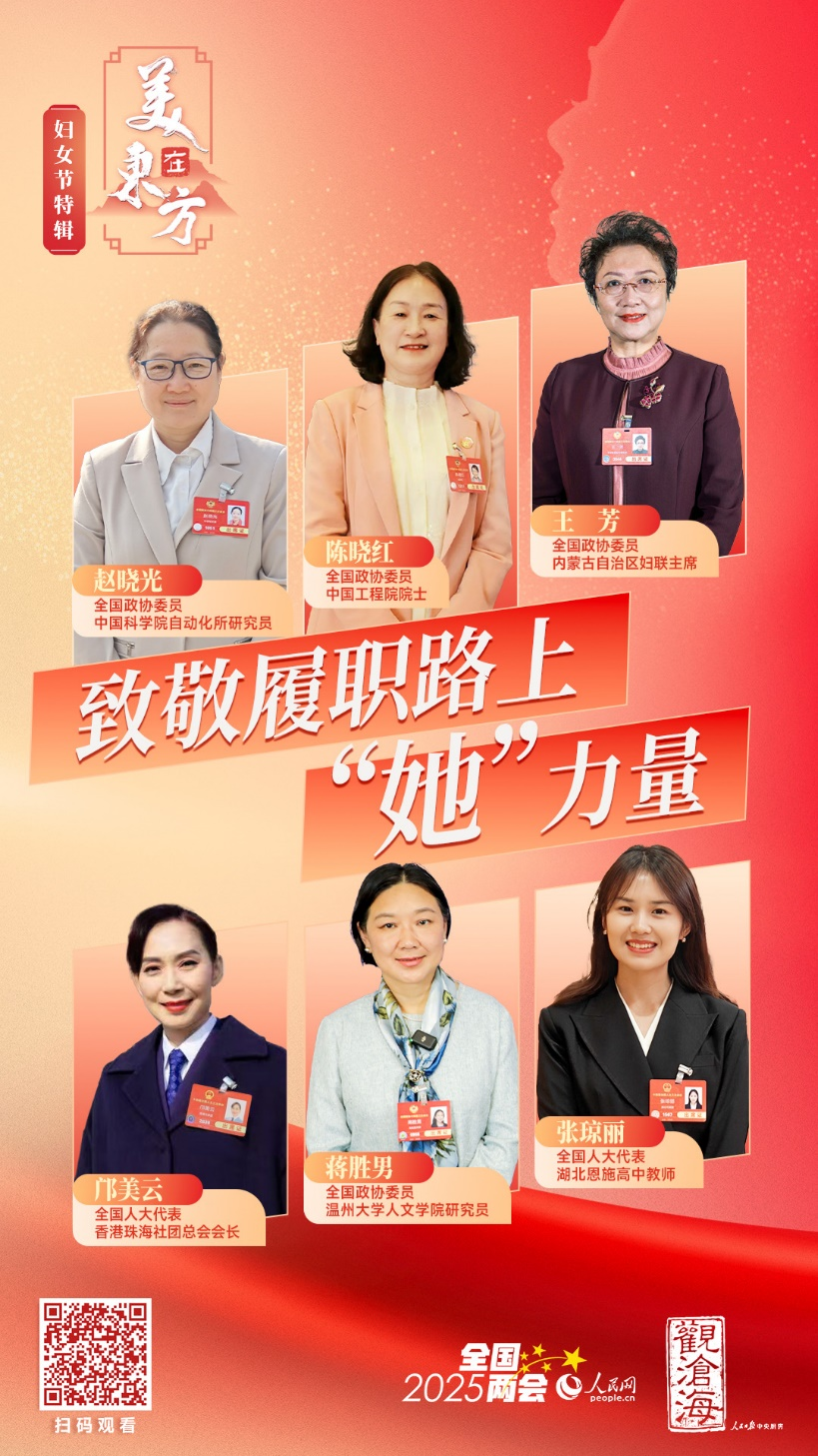 人民網特別策劃《“美在東方”婦女節特輯:致敬履職路上“她”力量》